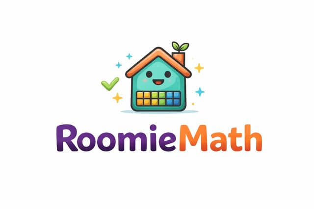RoomieMath logo — roommate rent split calculator for shared houses